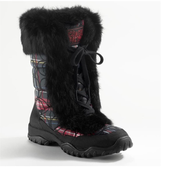 Coach Jennie Fur-Trimmed Boots